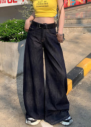 2024 New High Waist Denim Wide Leg Pants Summer