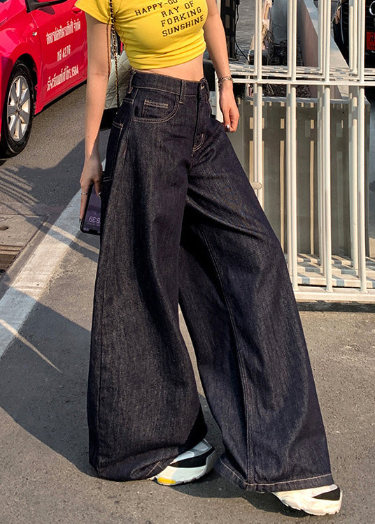 2024 New High Waist Denim Wide Leg Pants Summer