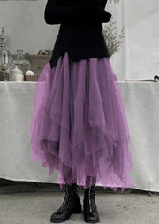 Plus Size Grey Patchwork Cute Tulle Skirts Spring