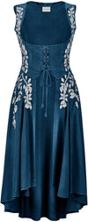 Tauriel Maxi Overdress Limited Edition Majolica Blue Silver Embroidery