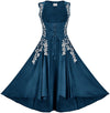 Tauriel Maxi Overdress Limited Edition Majolica Blue Silver Embroidery