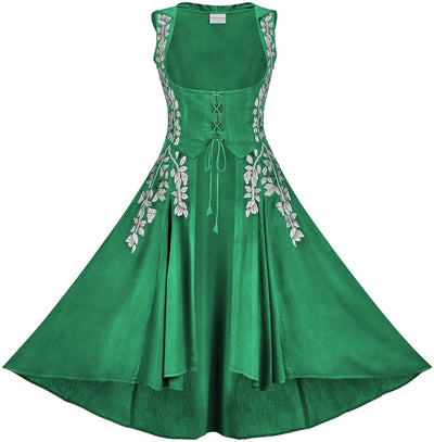 Tauriel Maxi Overdress Limited Edition Emerald Green Silver Embroidery