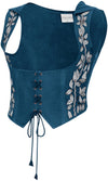 Tauriel Top Limited Edition Majolica Blue Silver Embroidery