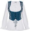 Tauriel Top Limited Edition Majolica Blue Silver Embroidery