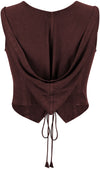 Tauriel Top Limited Edition Rich Rosewood Silver Embroidery