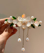 Beautiful Colorblock Alloy Lily Of The Valley Pearl Tassel Hairpin