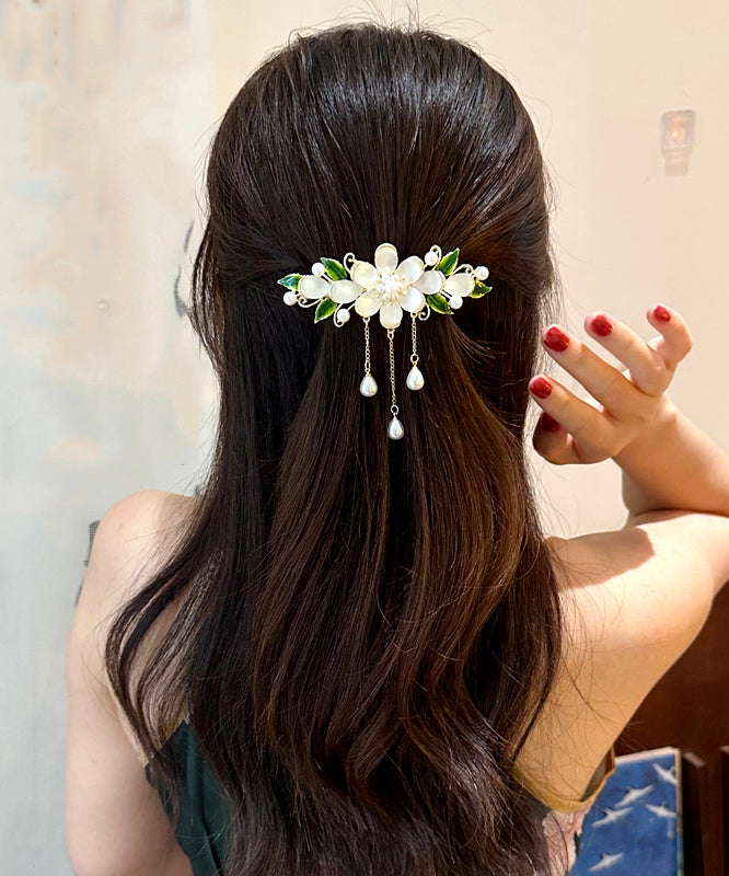 Beautiful Colorblock Alloy Lily Of The Valley Pearl Tassel Hairpin