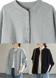 Black Pockets Patchwork Cozy Cotton Coat Fall