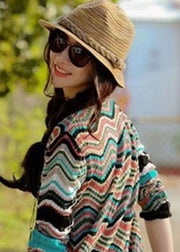 Chic Rainbow Hand WovenFoldable Floppy Sun Hat