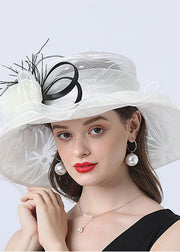 Classy Black Foldable Tulle Floppy Sun Hat