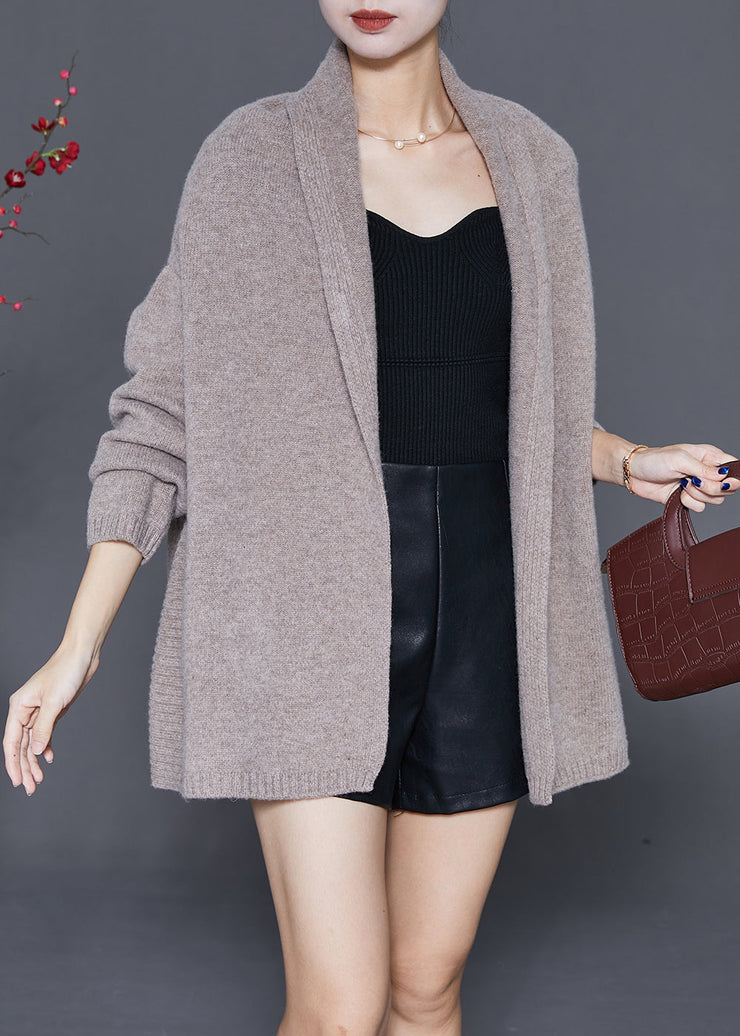 Coffee Thick Knit Cardigans Oversized Fall