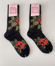 Fashion Paitings Warm Cotton Mid Calf Socks