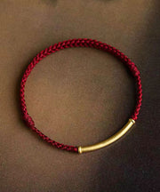 Handmade Red Hand Woven Bamboo Joint Bracelet