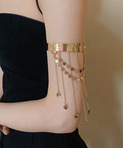 Modern Gold Sterling Silver Overgild Love Tassel Open Arm Chain