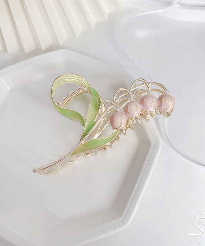 Novelty Pink Alloy Lily Of The Valley Hairpin