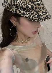 Original Design Leopard Print Beret Hat