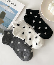 Spring And Summer Dot Jacquard Cotton Low Cut Socks