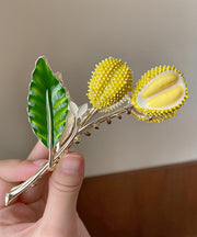 Unique Colorblock Alloy Durian Leaf Shark Hairpin