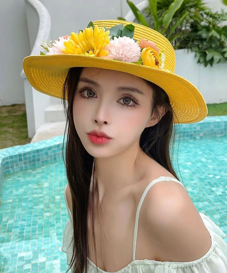 Vacation Style Fashionable Flower Shading Cloche Hat