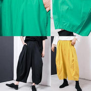 2019 summr yellow women red cotton harem pants - SooLinen