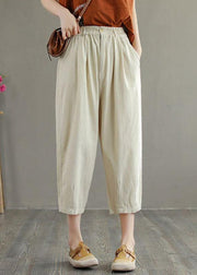 Beautiful Green Cotton Loose Harem Summer Pants - SooLinen