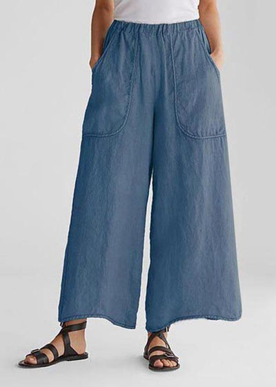 Cotton Linen Loose Wide Leg Casual Pants - SooLinen