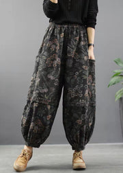 Elegant Print Denim Pants lantern Pants Cotton