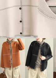 Feine lose Button-Down-Pullover-Mantel-Frauen-beiläufige Oberteile