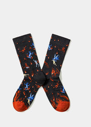 Simple Sports Street Print Cotton Crew Socks