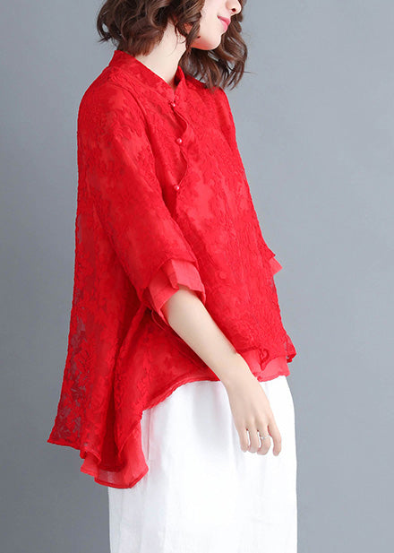 Style white lace top silhouette Women Button Down Dresses Summer blouse